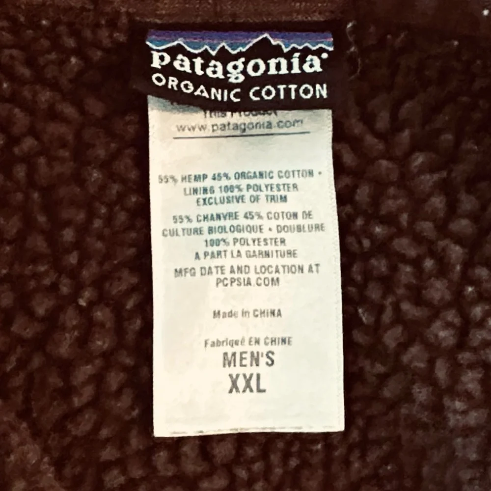 Patagonia Brown 55%Hemp45%Organic Cotton/Poly lined Jacket XXL - Picture 5 of 5